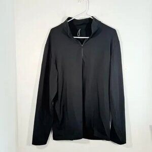 Lululemon Black Soft Jersey Half Zip Long Sleeve Pullover Top XL